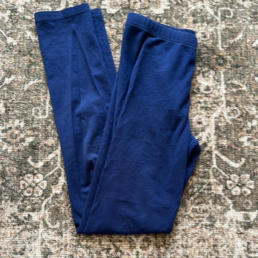 Girls Cozy Blue Leggings size L